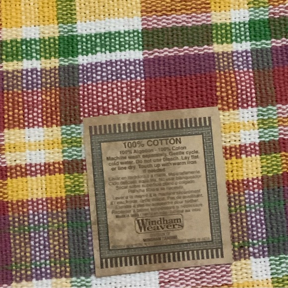 Placemats Plaid Windham Weavers Woven 13 X 19 Set of 4 NOS - Picture 5 of 5